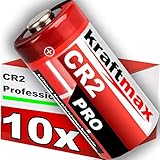 kraftmax 10er Pack CR2 Lithium Hochleistungs- Batterie für professionelle...