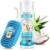 BluePet® FellFein Hundeshampoo Sensitiv + Badestriegel - Gegen Gerüche &...