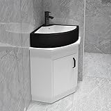 Eck-Badezimmer-Waschtisch mit Waschbecken für kleinen Raum, Wandmontage,...