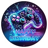 J&M DECO Essbare Tortenaufleger - Geburtstag - Gamer Motiv - Geburtstagskuchen Deko aus...