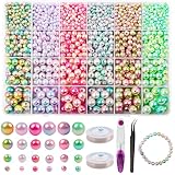 HOVIN Perlen für Armbänder,Perlen Set 4/6/8/10mm,Perlen Armbänder Selber Machen...