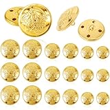 Ouligay 18 Stück Gold Metall Blazer Knöpfe - Vintage Antike Dekorative Goldene...