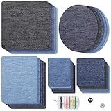 Naler 25-teilig Patches zum aufbügeln in 5 Farben Baumwolle Flicken...
