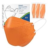 FFP2 Maske Fischform CE 2834 Zertifiziert Atemschutzmaske, FFP2 Fischmaske Orange...