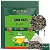 VAHDAM, Grüner Tee Blätter Von Himalaya (100 Loser Tee Teebeutel) | 100%...