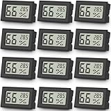 12er Set Vaikby Digital Indoor Thermometer Hygrometer, LCD Room Hygrometer Innen,...