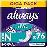 Always Dailies Fresh Slipeinlagen Damen Normal (76 Binden), Gigapack, ohne Duft