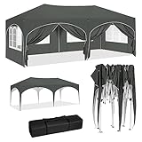 WOLTU Pavillon, Faltpavillon 3x6 m, mit 6 Seitenwänden, Partyzelt wasserabweisend...