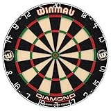 WINMAU Diamond Plus Dartscheibe Steeldart– Professionelles Dartboard aus Borsten mit...