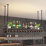 GODFSAHG Flaschenhalter Flaschenhalter Deckenflaschenhalter | Hängender Weinglashalter |...