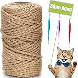 Sisalseil für Kratzbaum, 9MM X 30M Natur Sisalseil, Sisal Katzenbaum Schnur...