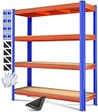 MASKO® Schwerlastregal Lagerregal Kellerregal 160x160x60cm, 1200kg belastbar 4...