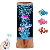 ONXE Lavalampe,Fisch aus Fantasy Stimmungslicht mit Fernbedienung,17 Farbe Quallen Lampe...