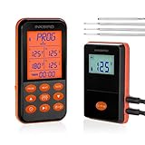 Inkbird Grillthermometer Funk IRF-4S mit 4 Messfühlern, IPX5 Wasserdichtes...