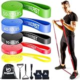 FitBeast Widerstandsbänder Set, 5-stufige Pull Up Bänder mit Handschuhen, Türanker,...