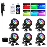 NATPOW Teichbeleuchtung LED Unterwasser, Unterwasserbeleuchtung RGB Unterwasser Teichlicht...