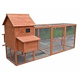 Melko Hühnerstall mit XXL Freigehege Hühnerhaus 310x150x150CM mit 2 Nestboxen Hasenstall...