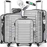KESSER® 3tlg. Hartschalenkofferset Hartschalenkoffer Reisekoffer Set...