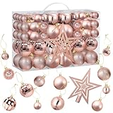 Christbaumkugeln 101 Stück Weihnachtskugeln Kunststoff Weihnachtsdeko Set...
