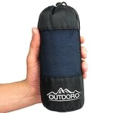 Outdoro Hüttenschlafsack, Ultra-Leichter Reise-Schlafsack - nur 350 g aus Reiner...