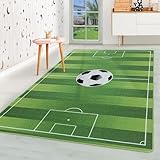 HomebyHome Kurzflor Kinderteppich für Jungen und Mädchen 80 x 120 cm Grün...