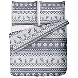 LINKHOFF Biber Bettwäsche 155x220 2tlg - Weihnachtsbettwäsche aus 100%...