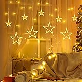 GYLEFY Lichterkette Sterne, 138 LEDs 2.3m Weihnachtslichterkette, Lichterkette...