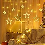 GYLEFY Lichterkette Sterne, 138 LEDs 2.3m Weihnachtslichterkette, Lichterkette...