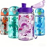 Trinkflasche Kinder Auslaufsicher, 550ml Robuste und Bruchsichere, Trinkflasche...