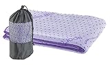 PEARL Sports Yogahandtuch mit Noppen: 2in1-Mikrofaser-Yoga-Handtuch & Auflage, saugfähig,...