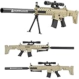 Softair Scharfschützengewehr Airsoft 6 mm  0,5 J - Federdruck Sniper mit Schalldämpfer,...