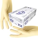 SFM ® BIOLIMES Latex : XS, S, M, L, XL weiß gepudert glatt Einweghandschuhe...