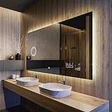 Badspiegel 120x70cm mit LED Beleuchtung - Wählen Sie Zubehör - Individuell...