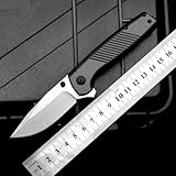 Klappmesser 7.3' carbon taschenmesser Klein leicht, edelstahl D2 kohlefaser, Outdoor Edc...