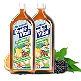 KnobiVital mit Weißdorn und Holunder Bio (2x960 ml) I Hochkonzentrierter Knoblauchsaft...