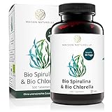 MAISON NATURELLE® | Bio Spirulina Presslinge & Chlorella Mix (500 Stück) - Hochdosiert...