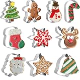 Joyblossom Ausstechformen Weihnachten, 10 Stück Edelstahl Plätzchen Ausstecher...