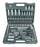 Brüder Mannesmann Steckschlüsselsatz, 1/4' Zoll und 1/2' Zoll, 94-teilig |...