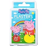Peppa Pig Pflasters / Peppa Wutz Kinder Pflasterbox / x22 Streifen / 4 Größen...
