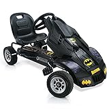Hauck Batmobile Go-Kart für Kinder ab 4 Jahren, coole Superhelden Karosserie, Handbremse...