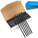 DASBET Plastikbinderücken, 21 Ringkamm-Binderücken, 1,27 cm Durchmesser, schwarze...