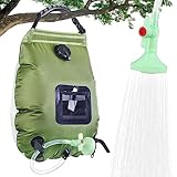 BNGXR Solar Duschtasche, 20L Campingdusche Solar Wassersack Heizung, Tragbare...