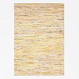 MY-RUG Chindi bunter Teppich Rajesh 60 x 110 cm - Gelb, handgewebt, recycelte...