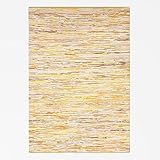 MY-RUG Chindi bunter Teppich Rajesh 60 x 110 cm - Gelb, handgewebt, recycelte...