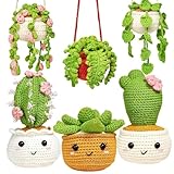 KUWUNG Häkelset für Anfänger, 6 Teilige Crochet Set, Häkeln für Anfänger...