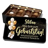 Pralinendose personalisiert „Alles Gute zum Geburtstag“ – moderne Geburtstagskarte...
