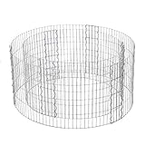 SONGMICS Gabione, runde Ziergabione, Steingabione aus Metall, Steinkorb, 2,5 x 10 cm...