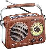 G Keni Tragbares Radio Retro, AM FM Shortable Radios mit bestem Empfang, kleines...