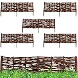 Natursache I 5 x Weidenzaun Beeteinfassung Holz I Beetumrandung & Steckzaun aus Weide I...