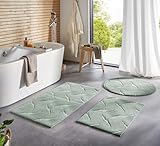 Taracarpet Badematte Homestyle rutschfest waschbar Badezimmerteppich Bad-Vorleger, WC...
